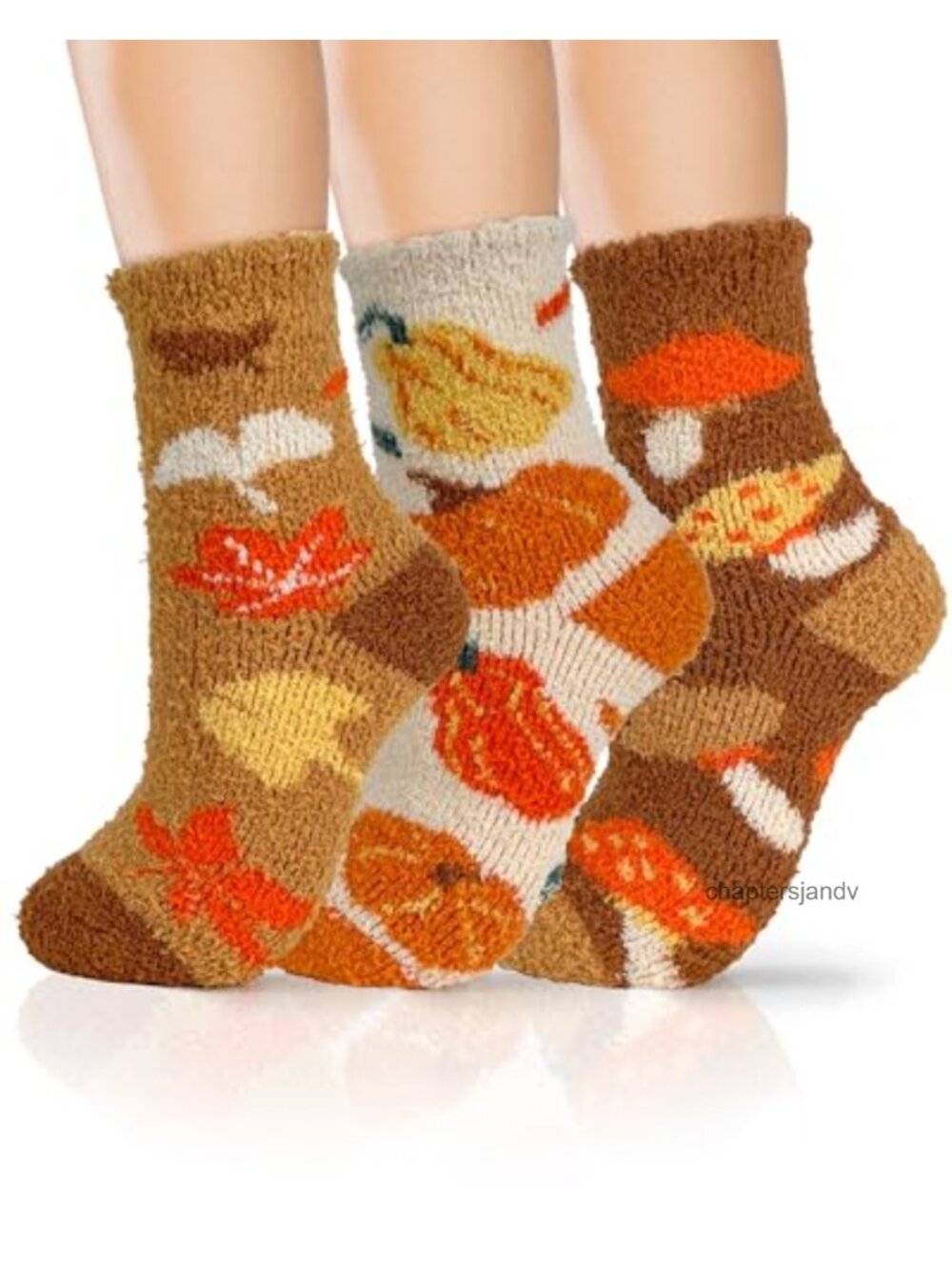 Buttery Soft Fuzzy Socks 3 Pack 72 Needle Knit Fall Cozy Slipper Socks